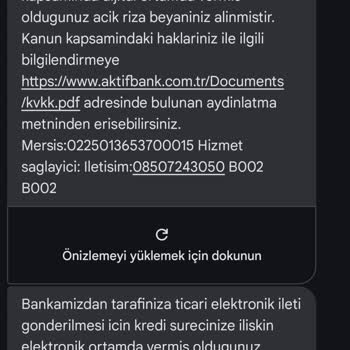 Aktif Bank Talep Edilmeyen Krediyi Onayladı