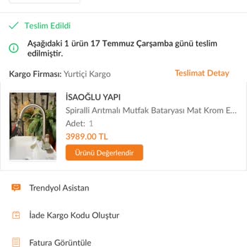 İsaoğlu Yapı Arızalı Arıtmalı Mutfak Bataryası