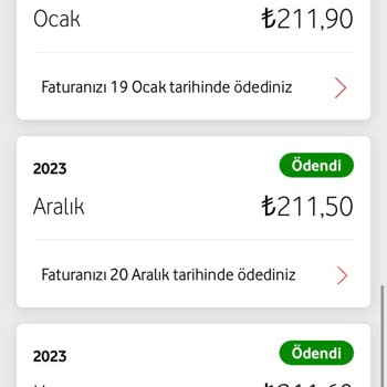 Vodafone İade Ve Düzeltme Bedeli