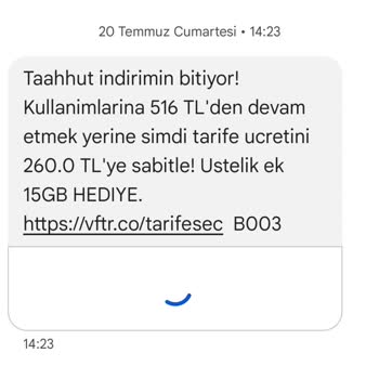 Vodafone Paket Şikayeti Hakkında