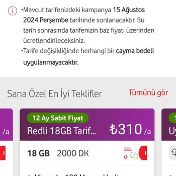 Vodafone Paket Şikayeti Hakkında
