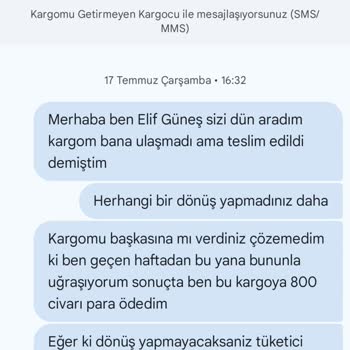 Sürat Kargo Tarafından Mağdur Edildim Keşan Şubesi