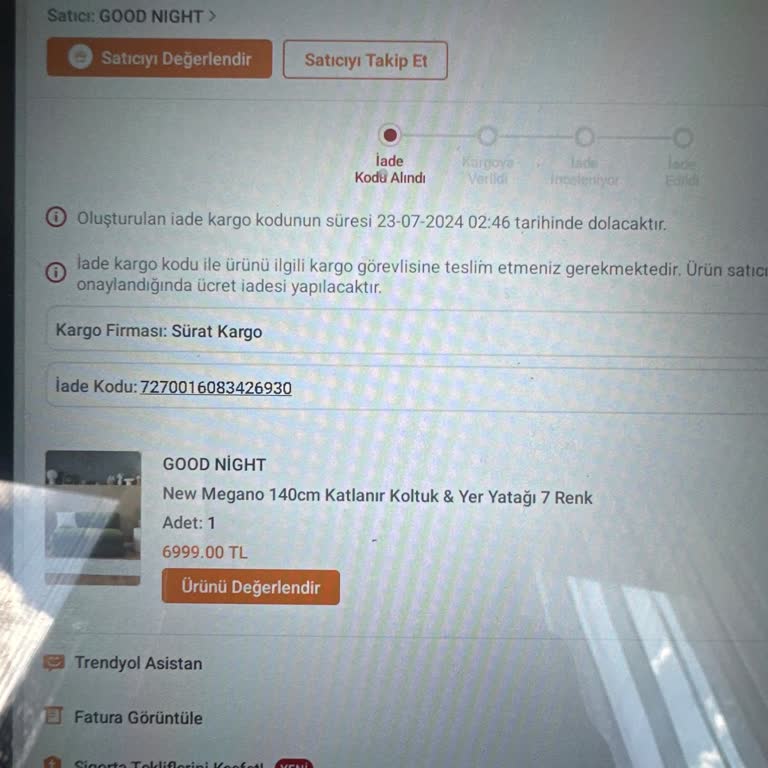 Trendyol Kargo İade Sorunumuzu Çözmüyor.