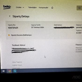 Beko İnternet Sitesinden İşlem Yapmayın.!