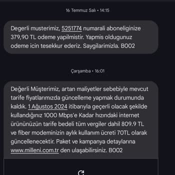 Millenicom Fahiş Zam Yaptı Ve Aboneliğimi İptal Etmiyor