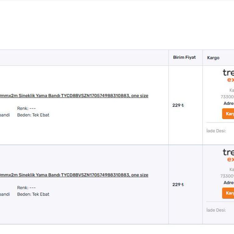 Trendyol Şüpheli İadeler, Aynı Ürünü Ayrı Sepette Alıp İade Yapması!