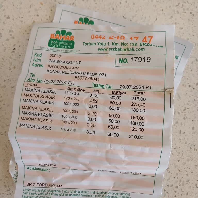 Bahar Halı Halı Yıkama Hizmetinde Yaşanan Sorunlar Ve Üslupsuz Davranışlar