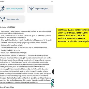 Skechers, Bazı Ürünlerinde Hatanın Kendisinde Olduğunu Kabul Etmiyor.