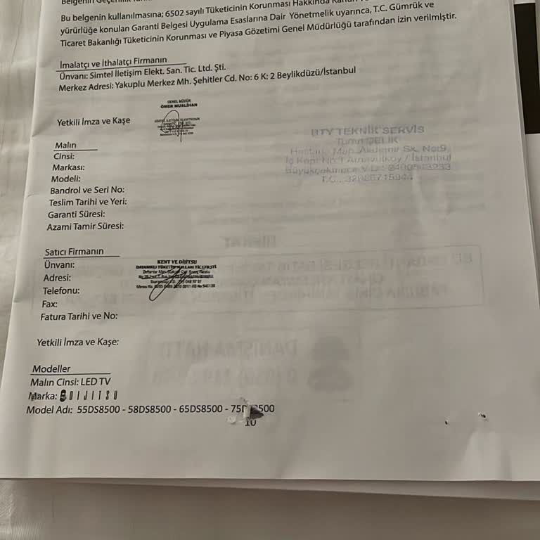 Dijitsu 55DS8500 Servis Problemi