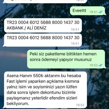 Evde Paketleme İşlemi Şikayeti