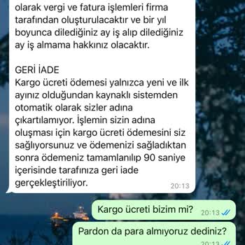 Evde Paketleme İşlemi Şikayeti