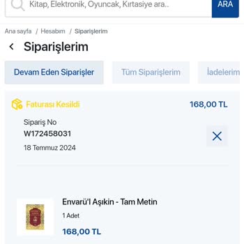 D&R'den Sipariş Verdiğim Kitap Gönderilmedi Ve Para İadesi Yapılmadı