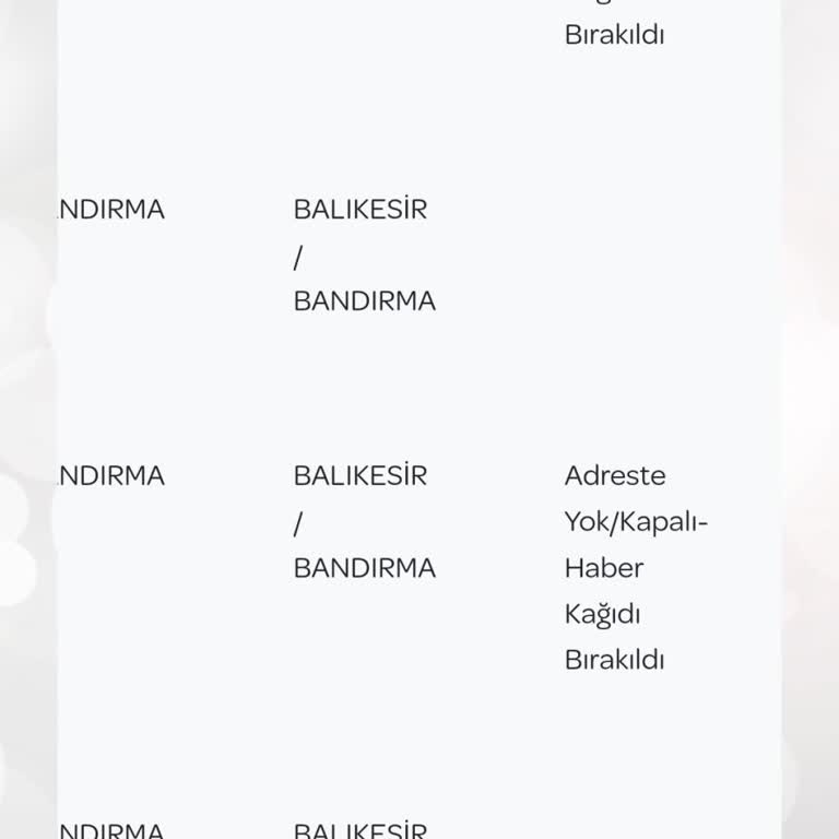 PTT Kargo Rezil PTT Bandırma