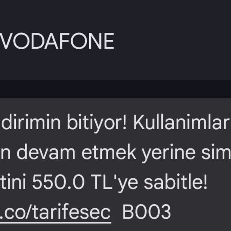 Vodafone Fahiş Fatura Fiyatı