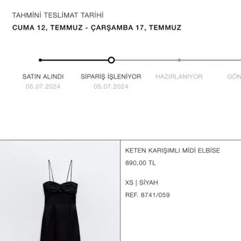 Zara Sipariş Kargolanmaması Ve Mağduriyet