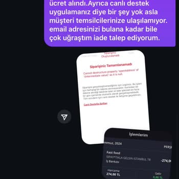 Tıkla Gelsin Uygulaması İptal Olan Siparişin Ücreti İade Edilmiyor