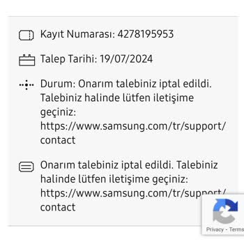 Samsung Servisi Gecen Seneden Beri Gelmiyor