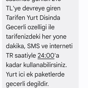 Turkcell Yurt Dışında Olmadığım Halde