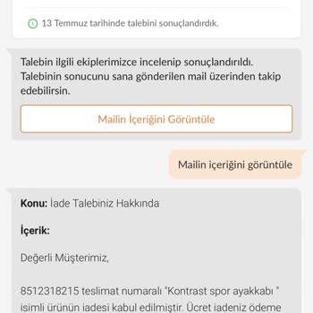 Trendyol Ürün Bana Ulaşmadan Pull And Bear Eksik Sebebiyle İadesini Reddedilmiş