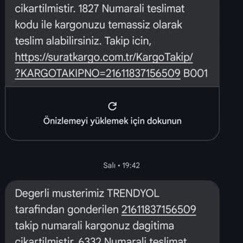 Sürat Kargo Kargom Dağıtıma Çıktı Teslim Edilmedi Haberim Olmadan İade Ediliyor
