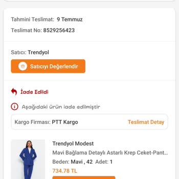 Trendyol Para İademi Yapmıyor