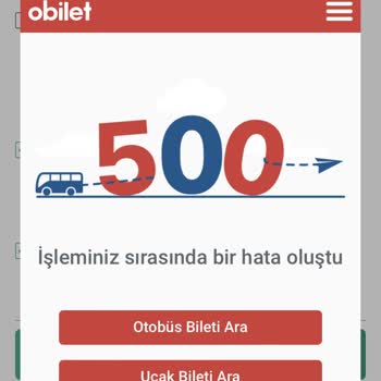 Obilet Otel Rezervasyonunda Hata Veriyor