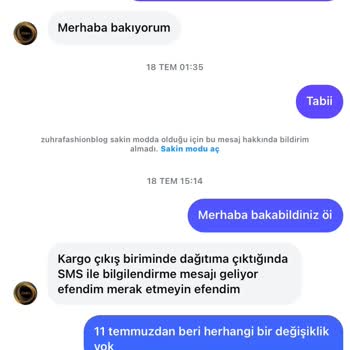 Zühra Fashion Zuhra Fashion Butik Değişim Ürünlerimi Göndermiyor