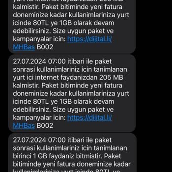 Turkcell Kullanmadığım İnterneti Faturama Yansıttı