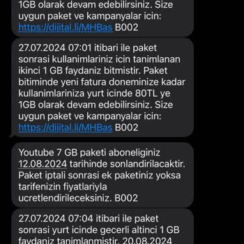 Turkcell Kullanmadığım İnterneti Faturama Yansıttı