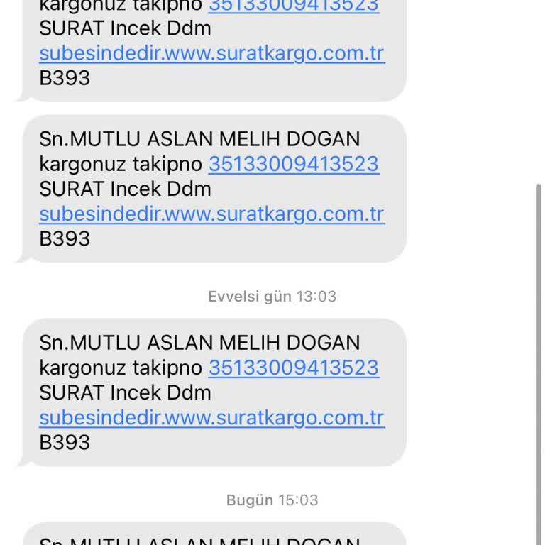 Sürat Kargo Kargo Teslim Etmiyor