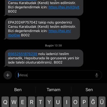 Hepsijet Kargomu Teslim Almadı