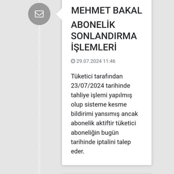 YEPAŞ Abonelik İptali Yapılmaması