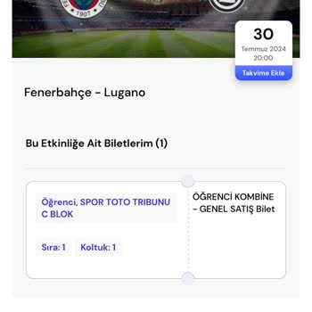 Fenerbahçe Spor Kulübü Fenerbahçe Öğrenci Kombinesi Transfer İşlemi