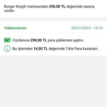 Tıkla Gelsin Para Çekmesi Ve Sipariş Oluşturmaması