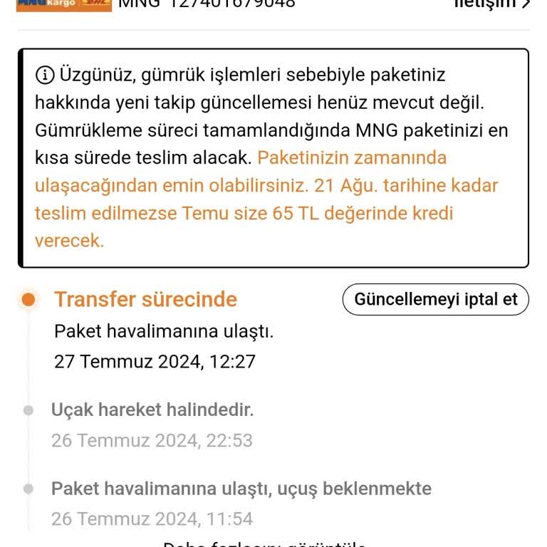 Temu Kargomun Anlık Durumu Ne?