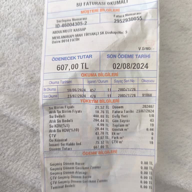 İSKİ Fazla Gün Okuma Ve Fazla Fatura Gelmesi
