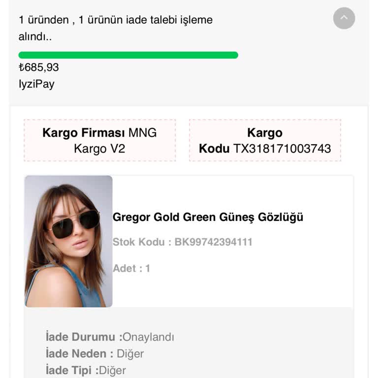 Bilge Karga Gözlük İade Problemi