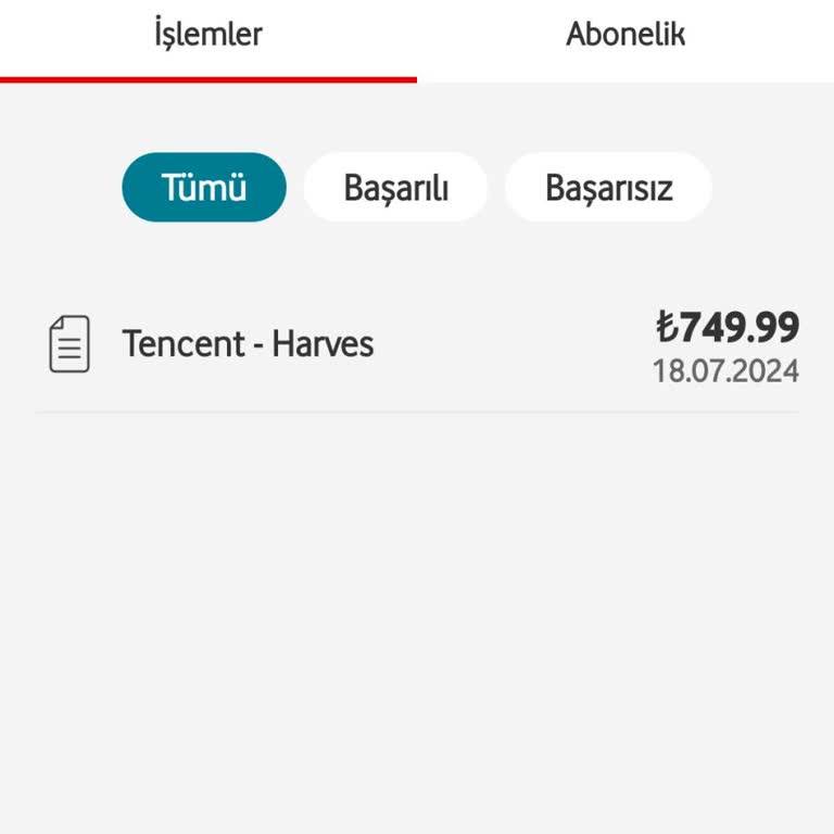 Tencent Games Türkiye Tencent Harves Mobil Ödemesinin İptali