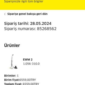 Karcher İptal Ürünlerin Parasının İade Edilmemesi
