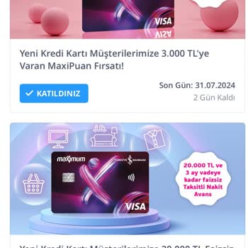 İş Bankası - Maximum Kart / ETS Kampanyası Gözükmüyor.