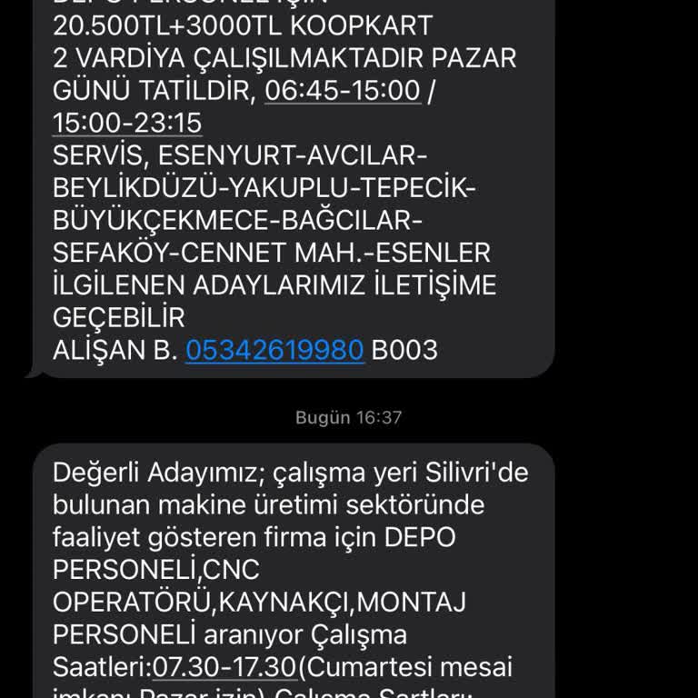 İBB Bio Gelen SMS İptali