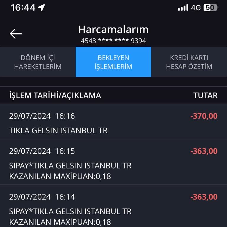 Ödeme Alıp Siparişimi Oluşturamayan Tıkla Gelsin