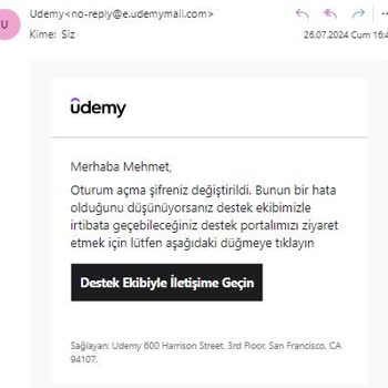 Kendi Kendine Udemy Şifrem Ve Mail Adresim Değişmiş
