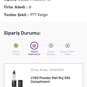 Gratis Siparişim 6 Gün Oldu Hâlâ Kargoya Verilmedi