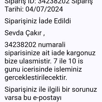 Sefamerve Ürün İade Parası