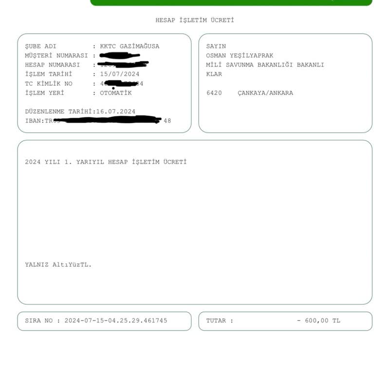 Garanti Bankası Maaş Müşterisinden Hesap İşletim Ücreti Kesmektedir!