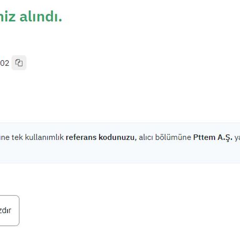 PTT HGS Banka Havalesi İle Ödeme Hesabıma YANSIMADI_