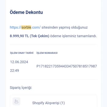 Sorble Marka Ürün Aldım Siteye Ve Siparişe Ulaşılmıyor