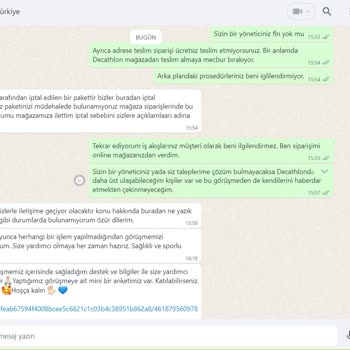 Decathlon Online Siparişimin Bilgi Verilmeden İptal Olması