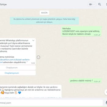 Decathlon Online Siparişimin Bilgi Verilmeden İptal Olması